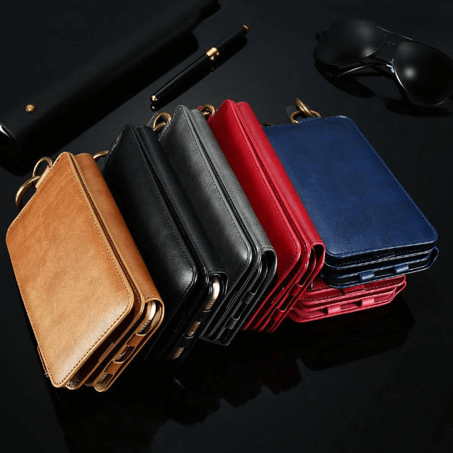 Gadgets d'Eve bijoux Étui-Housse en cuir style vintage, et portefeuille pour Iphone et Samsung