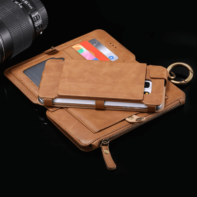 Gadgets d'Eve bijoux Étui-Housse en cuir style vintage, et portefeuille pour Iphone et Samsung